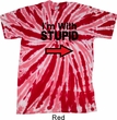 I'm With Stupid Black Print Twist Tie Dye Shirt