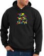 I'm With Stupid Hoodie Sweatshirt - Funny Two Ways Adult Black Hoody