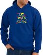 I'm With Stupid Hoodie Sweatshirt - Funny Two Ways Adult Royal Hoody