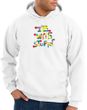 I'm With Stupid Hoodie Sweatshirt - Funny Two Ways Adult White Hoody
