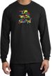 I'm With Stupid Long Sleeve Shirt - Funny Two Ways Adult Black T-Shirt