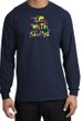 I'm With Stupid Long Sleeve Shirt - Funny Two Ways Adult Navy T-Shirt
