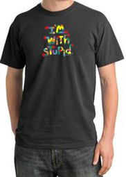 I'm With Stupid Pigment Dyed T-Shirt - Funny Two Ways Dark Smoke Tee I'm With Stupid Pigment Dyed T-Shirt - Funny Two Ways Dark Smoke Tee