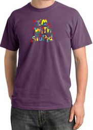 I'm With Stupid Pigment Dyed T-Shirt - Funny Two Ways Plum Tee I'm With Stupid Pigment Dyed T-Shirt - Funny Two Ways Plum Tee