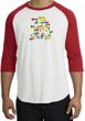 I'm With Stupid Raglan Shirt - Funny Two Ways Adult White/Red Tee