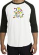I'm With Stupid Raglan Shirt - Funny Two Ways White/Black Tee