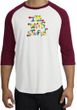 I'm With Stupid Raglan Shirt - Funny Two Ways White/Cardinal Tee