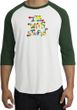 I'm With Stupid Raglan Shirt - Funny Two Ways White/Forest Tee