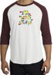 I'm With Stupid Raglan Shirt - Funny Two Ways White/Maroon Tee