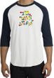 I'm With Stupid Raglan Shirt - Funny Two Ways White/Navy Tee