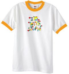 I'm With Stupid Ringer T-Shirt - Funny Two Ways Adult White/Gold Tee I'm With Stupid Ringer T-Shirt - Funny Two Ways Adult White/Gold Tee