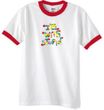 I'm With Stupid Ringer T-Shirt - Funny Two Ways Adult White/Red Tee