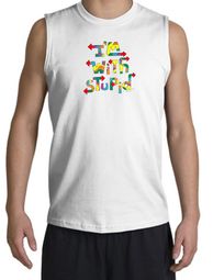 I'm With Stupid Shooter Shirts - Funny Two Ways Adult Muscle Shirts