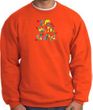 I'm With Stupid Sweatshirt - Funny Two Ways Adult Orange Sweat Shirt