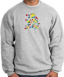 I'm With Stupid Sweatshirt - Funny Two Ways Heather Grey Sweat Shirt