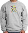 I'm With Stupid Sweatshirt - Funny Two Ways Heather Grey Sweat Shirt
