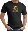 I'm With Stupid T-Shirt - Funny Two Ways Adult Black Tee Shirt