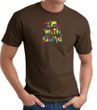 I'm With Stupid T-Shirt - Funny Two Ways Adult Brown Tee Shirt