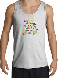 I'm With Stupid Tank Top - Funny Two Ways Adult Ash Tanktop I'm With Stupid Tank Top - Funny Two Ways Adult Ash Tanktop