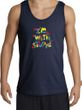 I'm With Stupid Tank Top - Funny Two Ways Adult Navy Tanktop