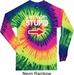 I'm With Stupid White Print Long Sleeve Tie Dye Shirt