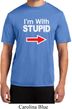 I'm With Stupid White Print Mens Moisture Wicking Shirt