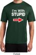 I'm With Stupid White Print Mens Moisture Wicking Shirt