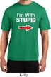 I'm With Stupid White Print Mens Moisture Wicking Shirt