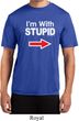 I'm With Stupid White Print Mens Moisture Wicking Shirt