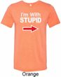 I'm With Stupid White Print Mens Tri Blend Crewneck Shirt