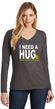 I Need A Huge Amount Of Social Distancing Ladies Long Sleeve V-Neck T-Shirt