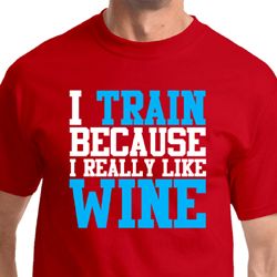 I Train for Wine Mens Fitness Shirts