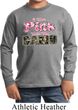 I Wear Pink Under My Camo Kids Long Sleeve Shirt