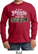 I Wear Pink Under My Camo Kids Long Sleeve Shirt