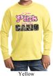 I Wear Pink Under My Camo Kids Long Sleeve Shirt