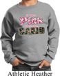 I Wear Pink Under My Camo Kids Sweat Shirt