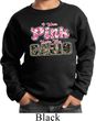 I Wear Pink Under My Camo Kids Sweat Shirt