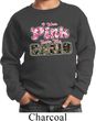 I Wear Pink Under My Camo Kids Sweat Shirt
