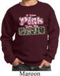 I Wear Pink Under My Camo Kids Sweat Shirt