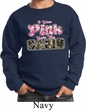 I Wear Pink Under My Camo Kids Sweat Shirt