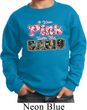 I Wear Pink Under My Camo Kids Sweat Shirt