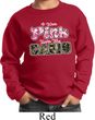 I Wear Pink Under My Camo Kids Sweat Shirt