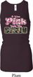 I Wear Pink Under My Camo Ladies Longer Length Racerback Tank Top