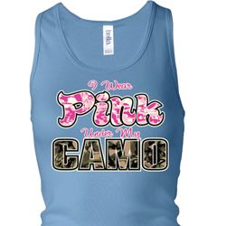 I Wear Pink Under My Camo Ladies Longer Length Racerback Tank Top I Wear Pink Under My Camo Ladies Longer Length Racerback Tank Top
