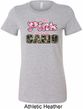I Wear Pink Under My Camo Ladies Longer Length Shirt