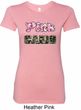 I Wear Pink Under My Camo Ladies Longer Length Shirt