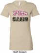 I Wear Pink Under My Camo Ladies Longer Length Shirt