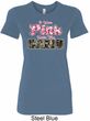I Wear Pink Under My Camo Ladies Longer Length Shirt