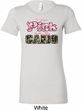 I Wear Pink Under My Camo Ladies Longer Length Shirt