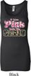 I Wear Pink Under My Camo Ladies Longer Length Tank Top